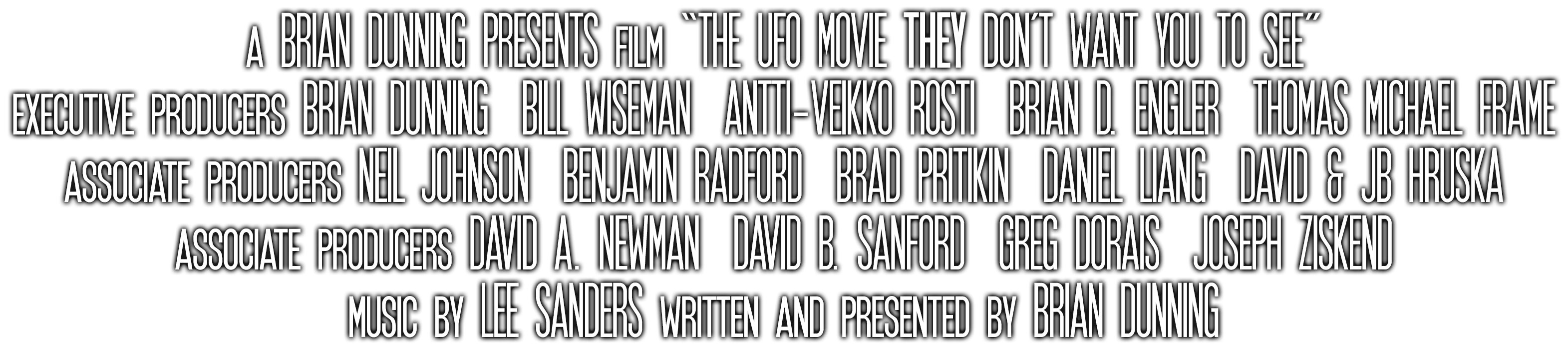 The UFO Movie credits